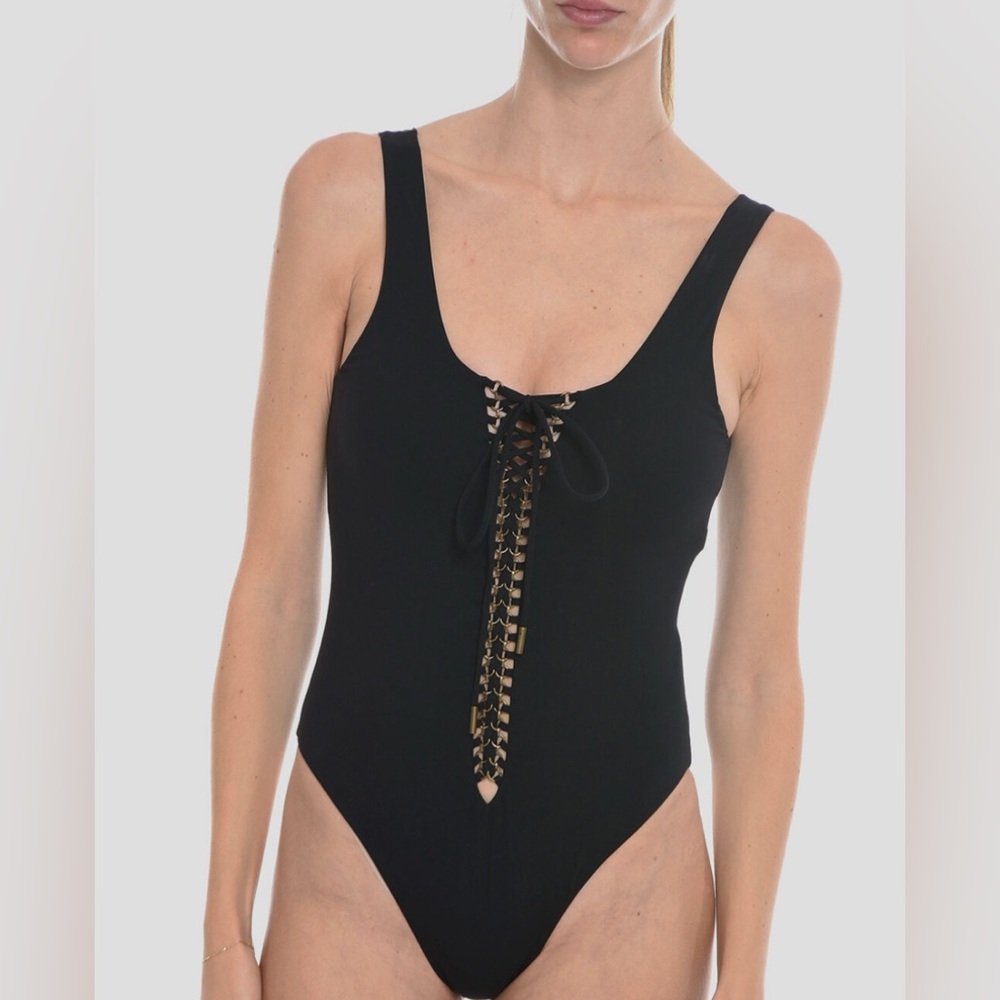 Saint Laurent Black One-Piece Swimsuit